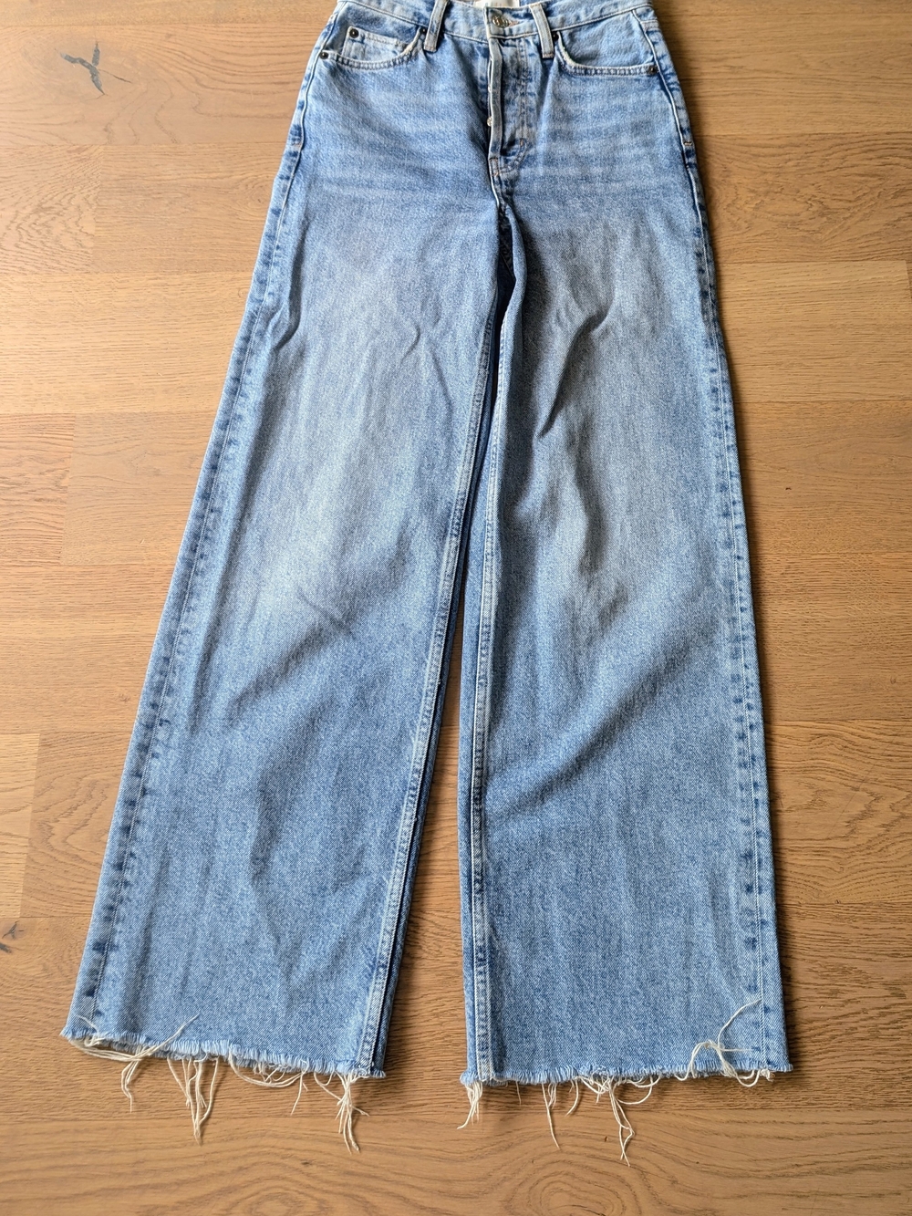 Rails High-Rise Wide Leg Jeans in Light Wash Blue